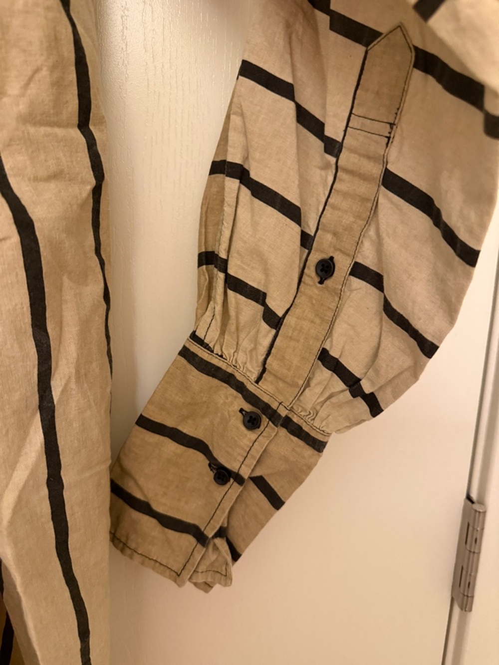 Uma Wang Striped Midi Shirt Dress with Tie Waist - Picture 6 of 9